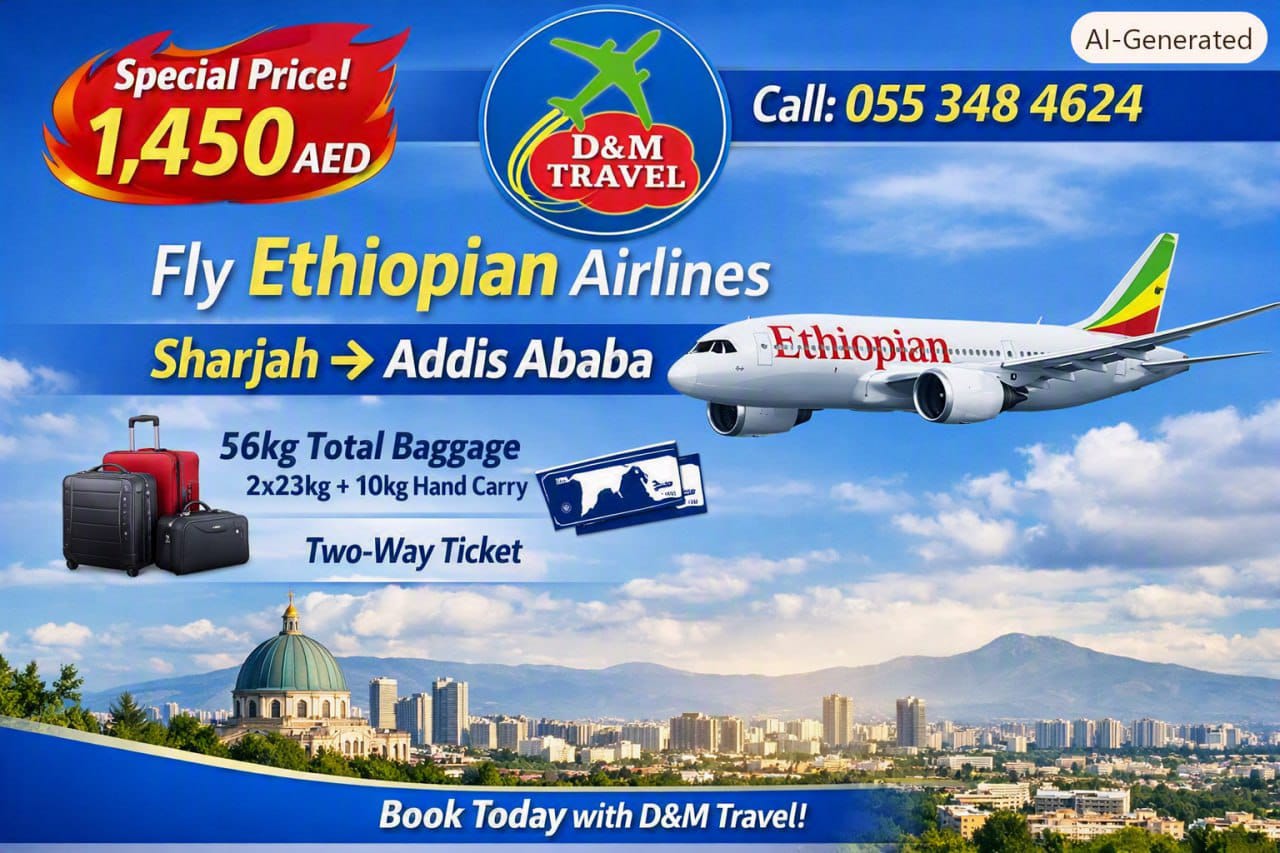 Ethiopian Airlines fare from Abu Dhabi to Addis Ababa